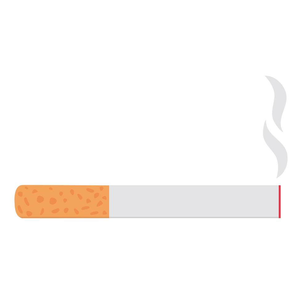 vector de concepto de línea plana de icono de cigarrillo