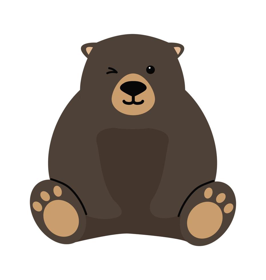 Cute Lonely teddy Bear sitting vector