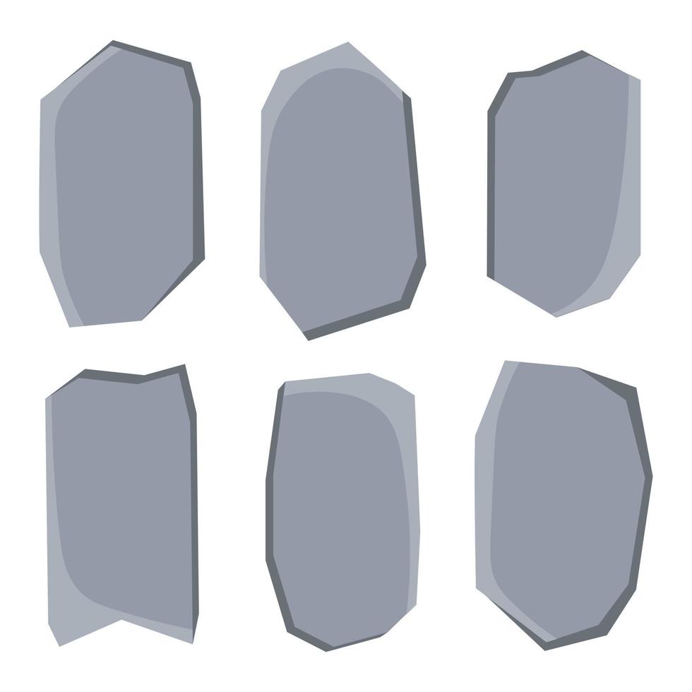 Vector stones collection. Vector illustration.