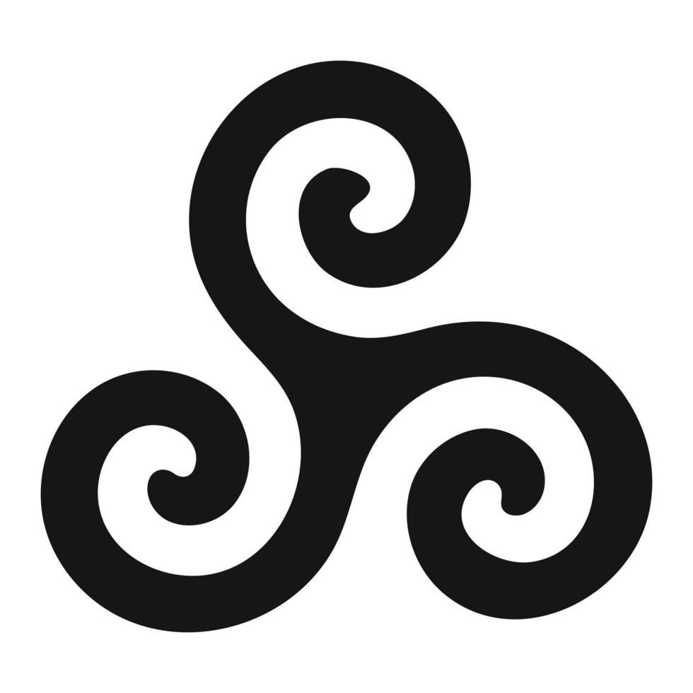 Spiral triskel icon. Vector illustration
