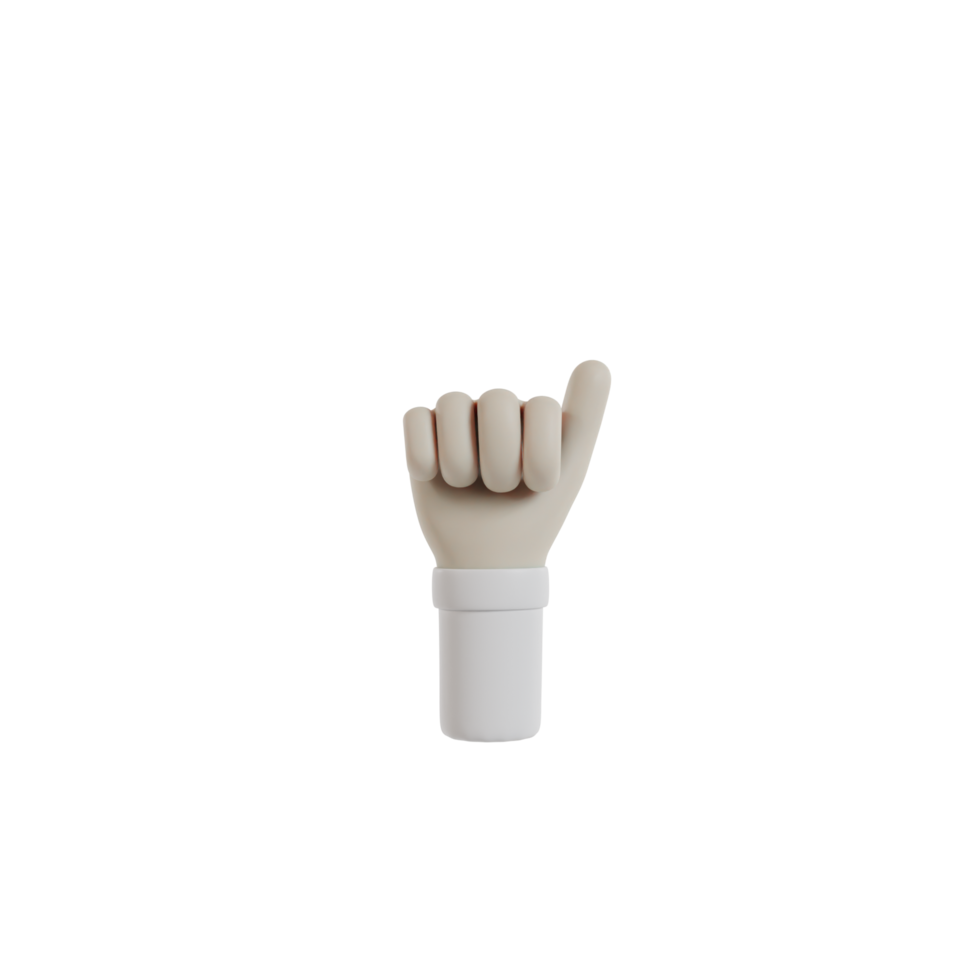 3d Isolated Hand Gesture motion png
