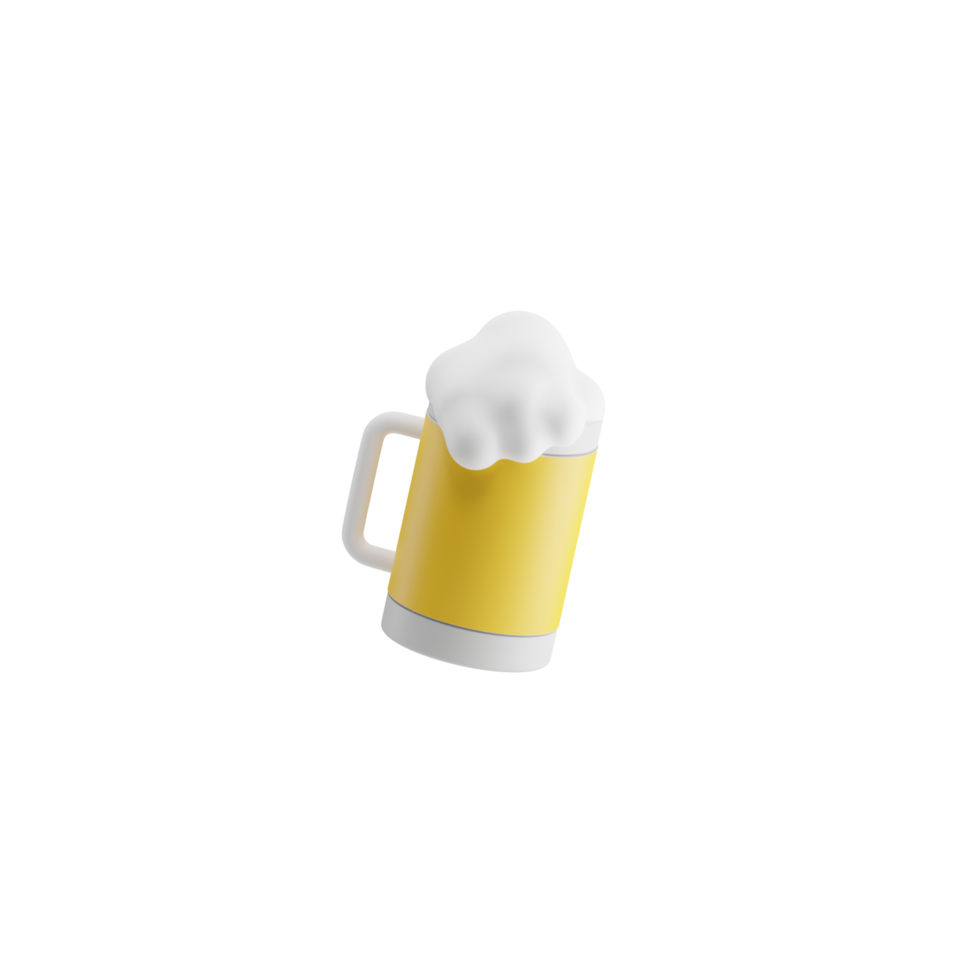 3D Isolated Beer Icon png