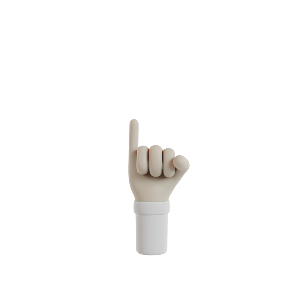 3d Isolated Hand Gesture motion png