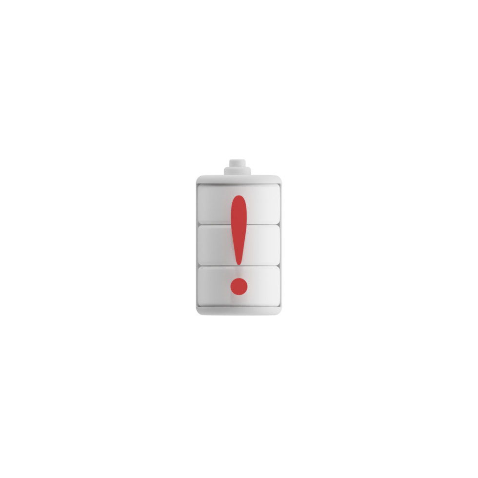 3D Isolated Battery Indicator with color png