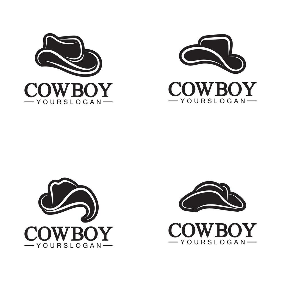 sombrero de vaquero, logotipo, icono, vector, diseño, plantilla vector