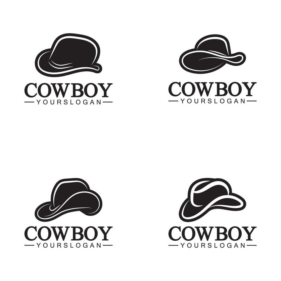 sombrero de vaquero, logotipo, icono, vector, diseño, plantilla vector