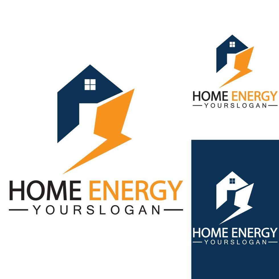 Home Power Energy Logo Vector Icon Symbol Design Illustration