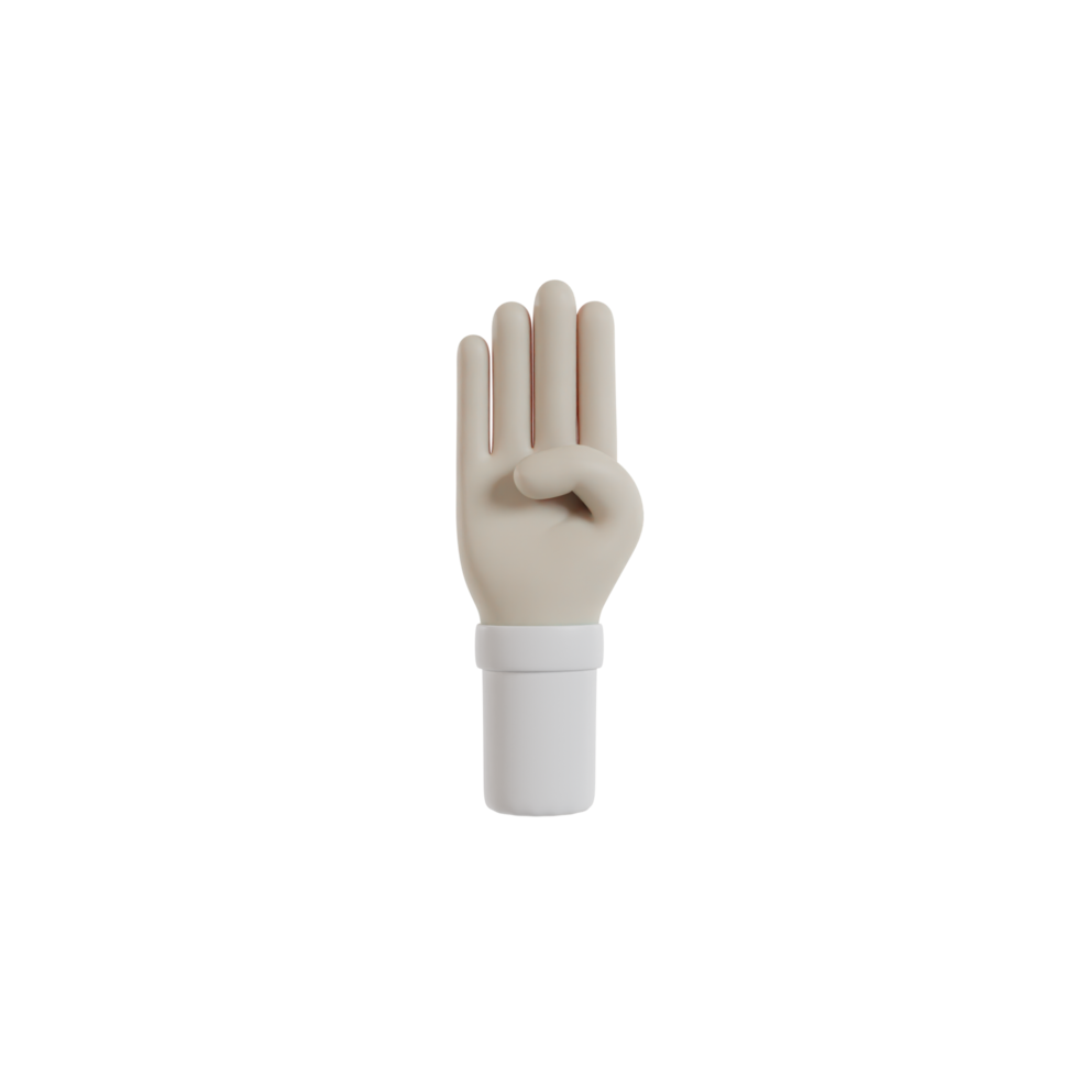 3d geïsoleerd hand- gebaar beweging png