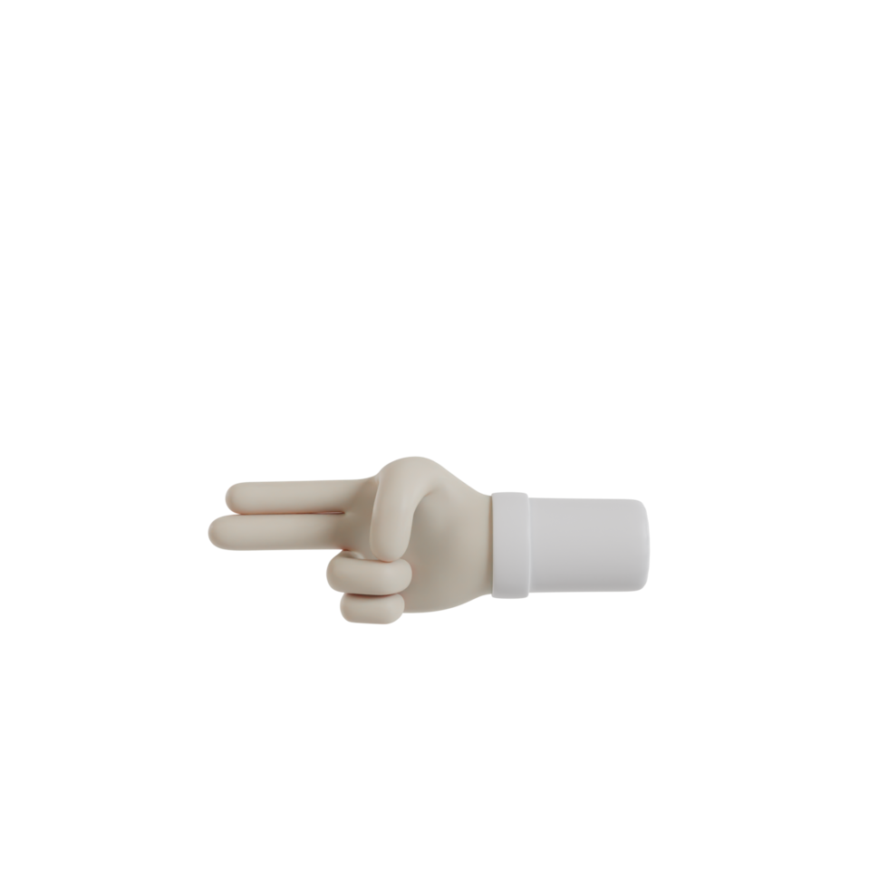 3d Isolated Hand Gesture motion png