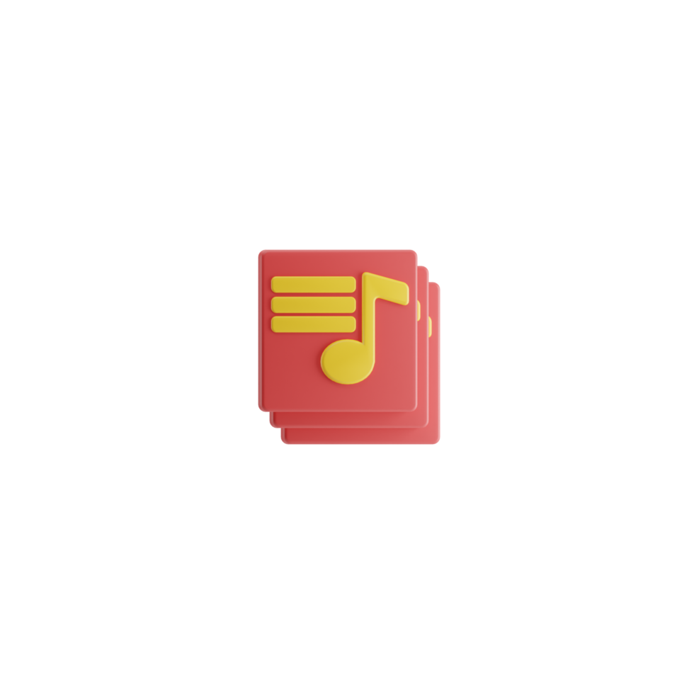 3d Isolated Things about Music png