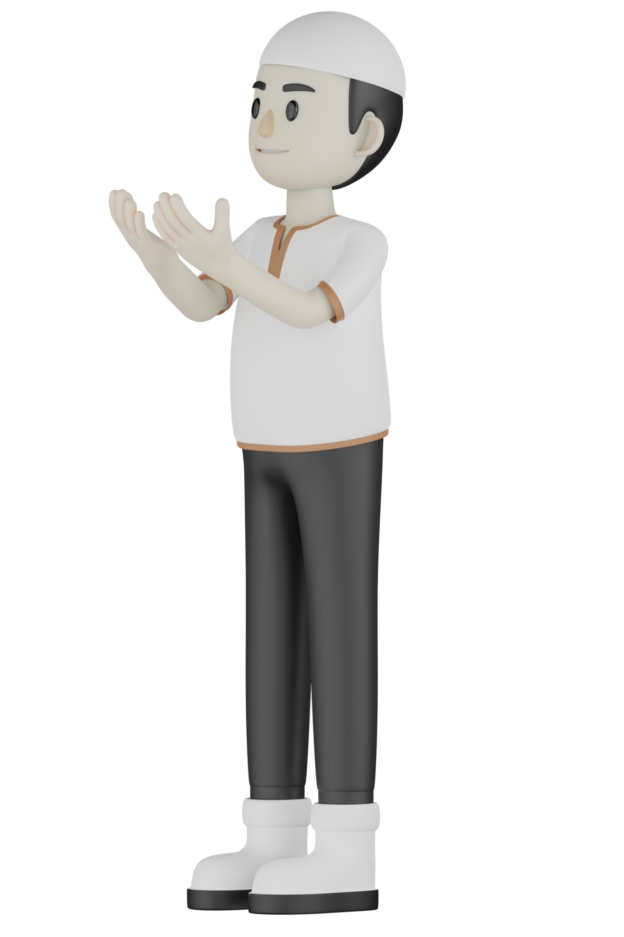 3d Isolated Muslim Man In White Clothes 10836545 PNG pin-on