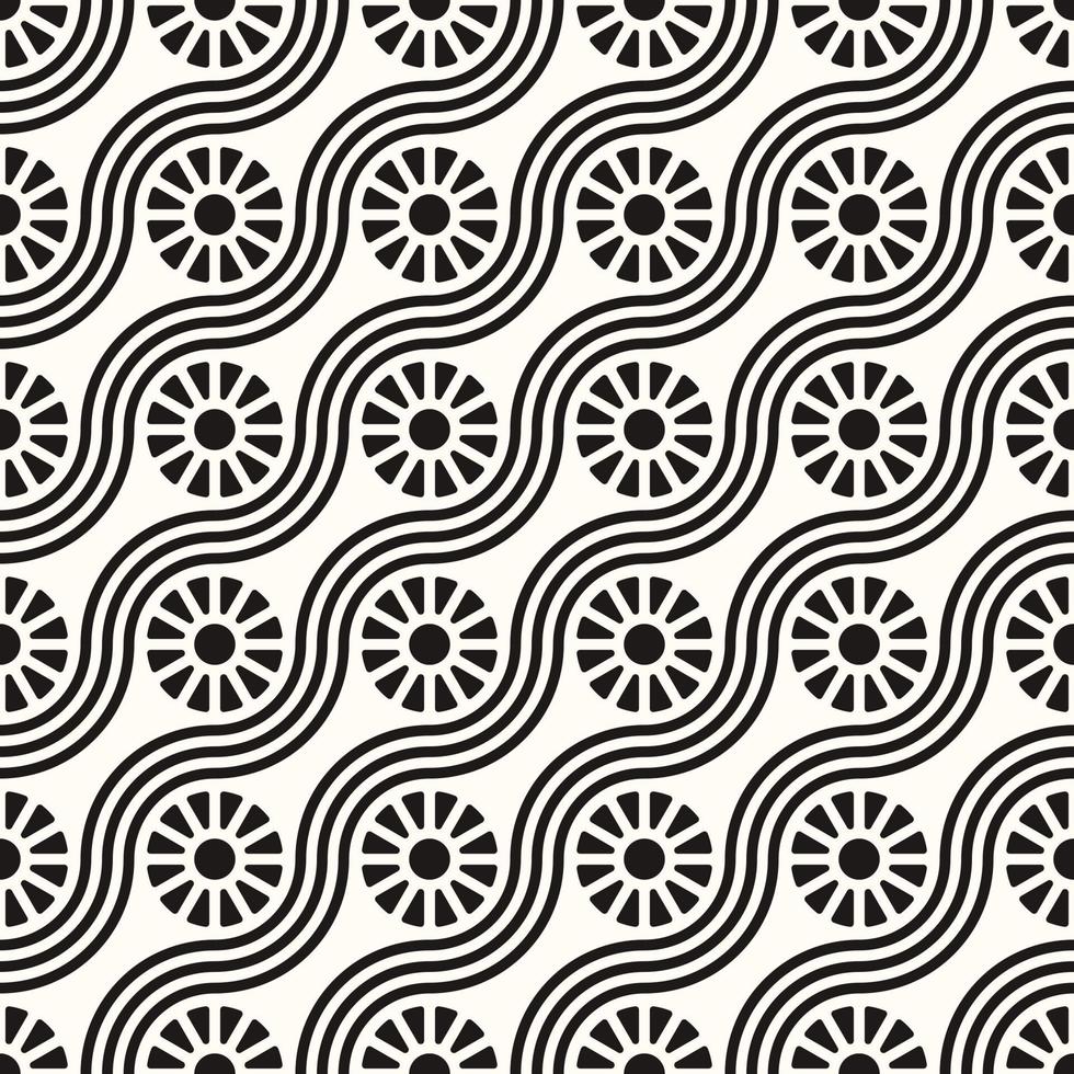 Vector Geometric Abstract Seamless Monochrome Pattern Texture Repeating Background
