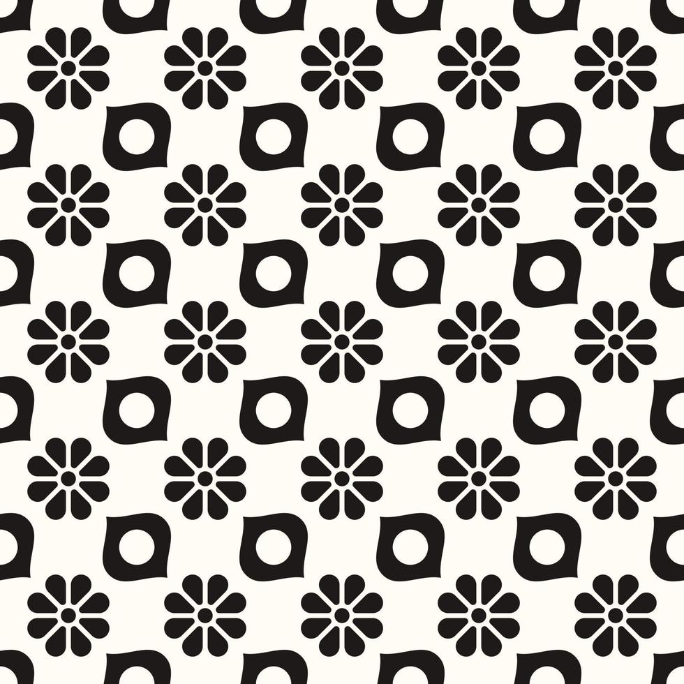 Vector Geometric Abstract Seamless Monochrome Pattern Texture Repeating Background