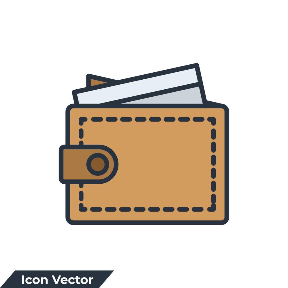 ilustración vectorial del logotipo del icono de la cartera. plantilla de símbolo de billetera para la colección de diseño gráfico y web vector