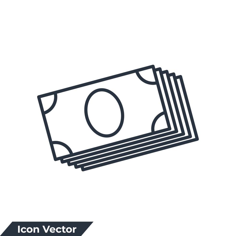 money icon logo vector illustration. money cash symbol template for graphic and web design collection