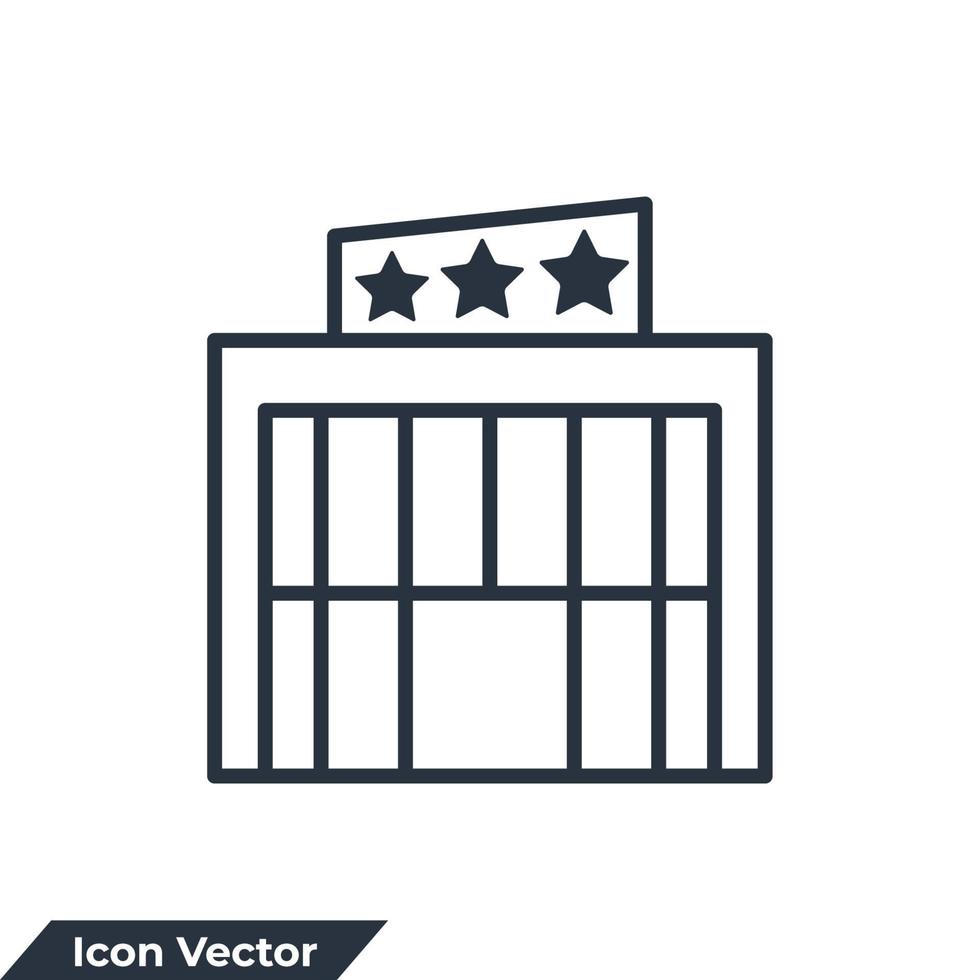 Mall centre icon logo vector illustration. Shopping mall symbol template for graphic and web design collection