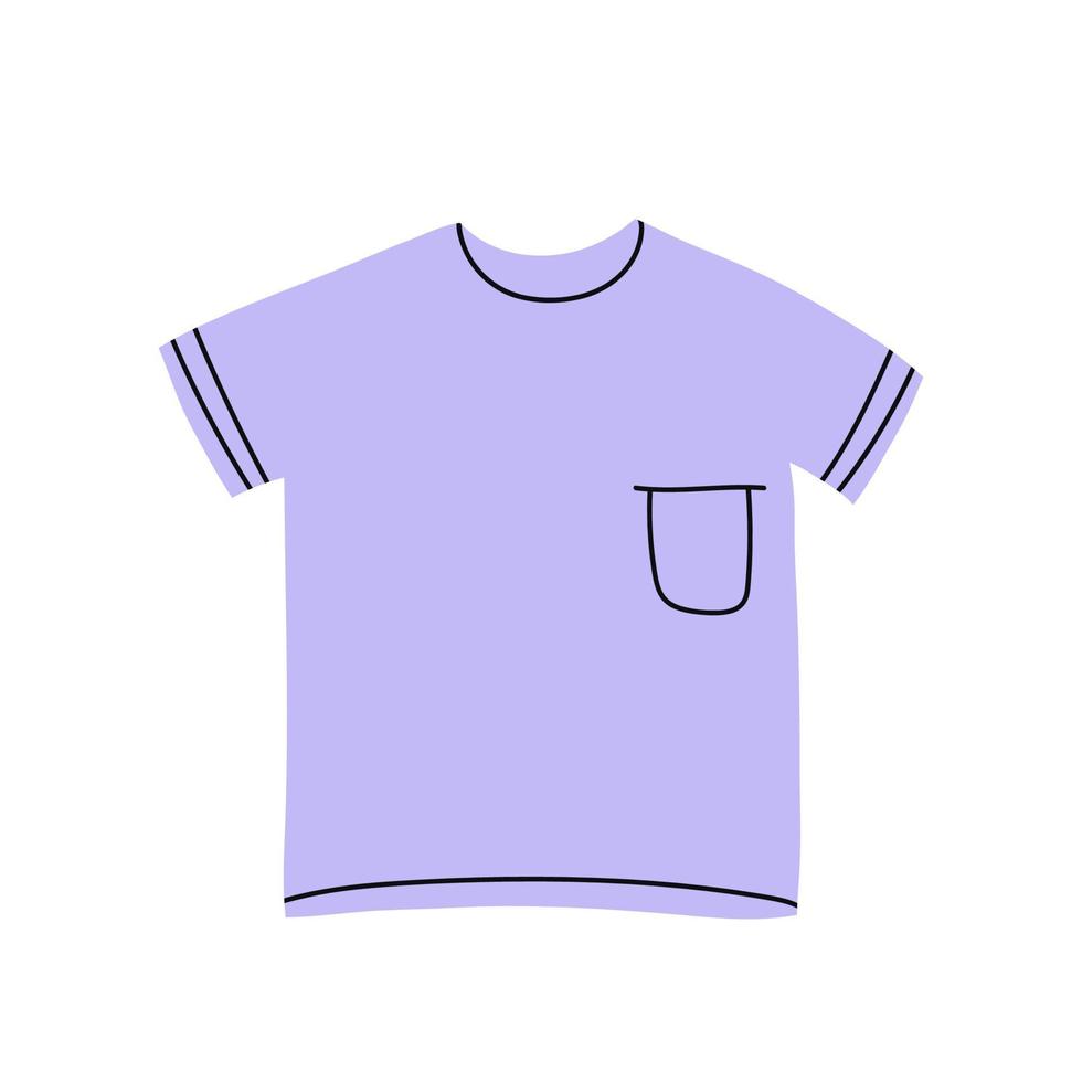 icono de camiseta de color. ropa para hombres y mujeres. ilustración vectorial plana aislada sobre fondo blanco vector