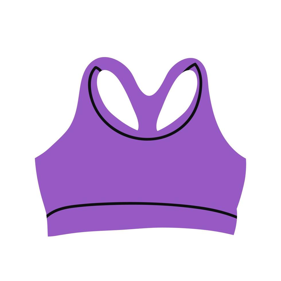 Top for fitness. sports equipment. Flat vector illustration isolated on white background