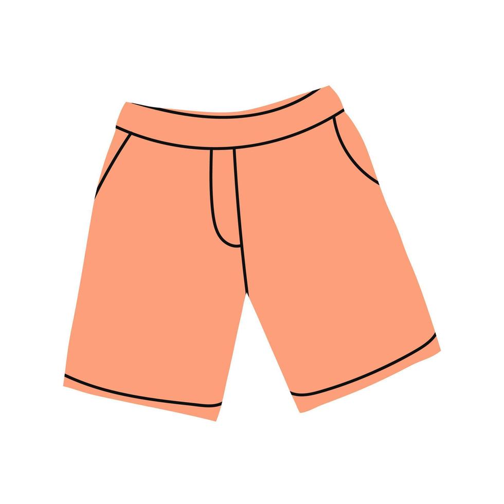 pantalones cortos deportivos ropa moderna para hombres y mujeres. ilustración vectorial plana aislada sobre fondo blanco vector