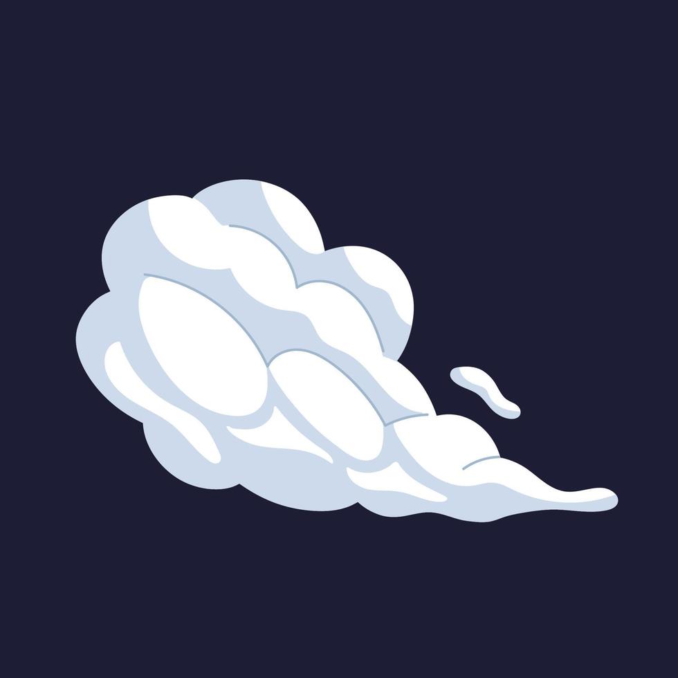 Cartoon dust cloud. Comic cloud shape, steam wind silhouette, spray air  smoke, fog road, car gas, spooky fume smog, neat gam explode bubbles. Flat  vector illustration 10837924 Vector Art at Vecteezy
