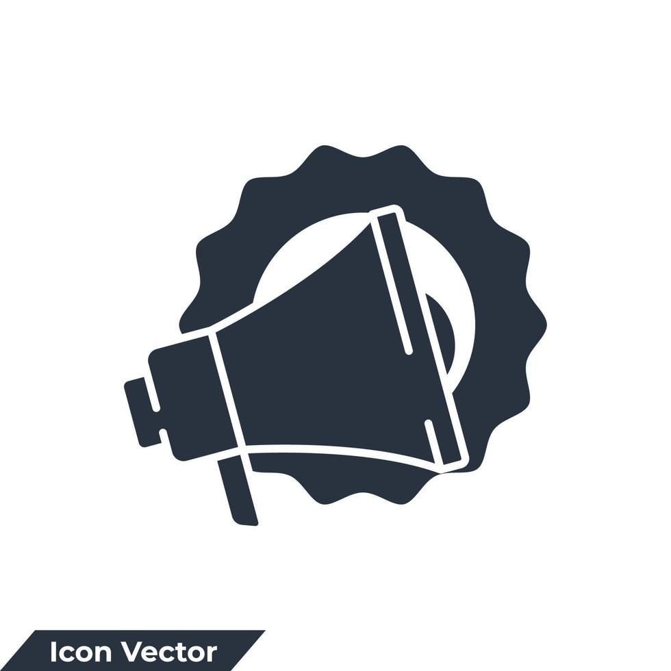 Megaphone icon logo vector illustration. promotion symbol template for graphic and web design collection