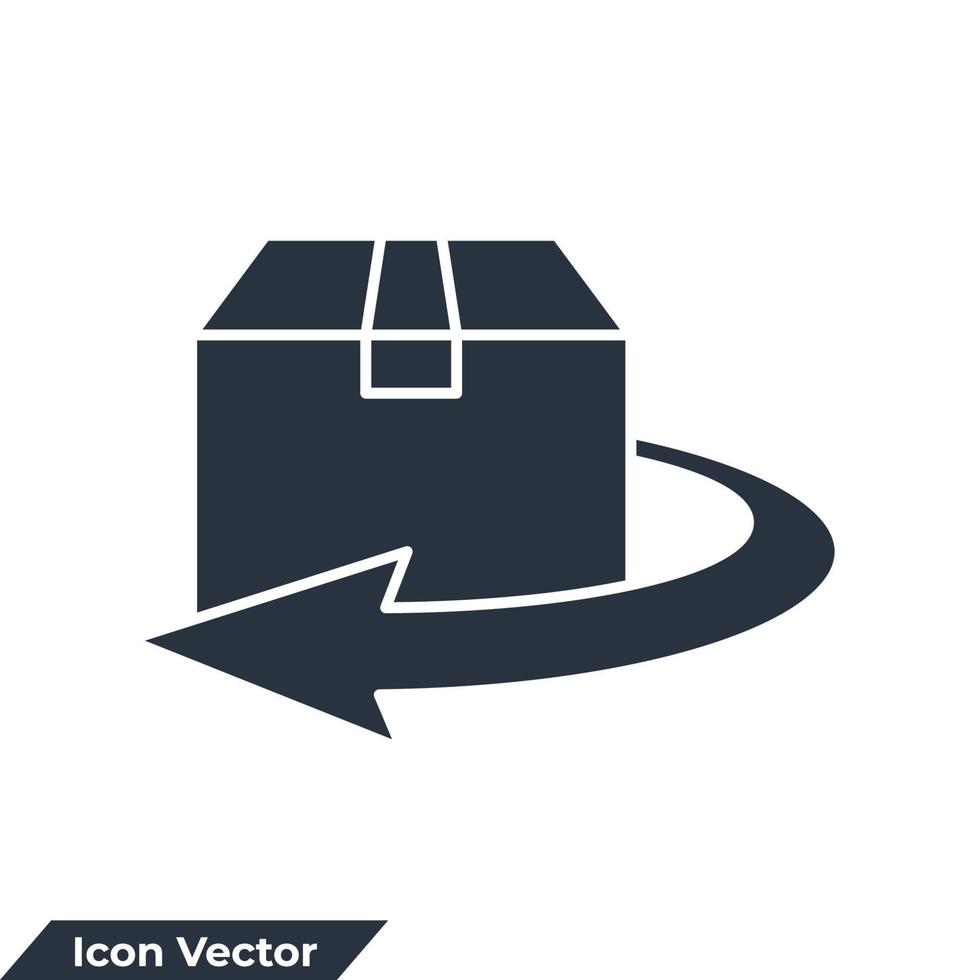 ilustración vectorial del logotipo del icono de retorno. plantilla de símbolo de entrega y devolución gratuita para la colección de diseño gráfico y web vector