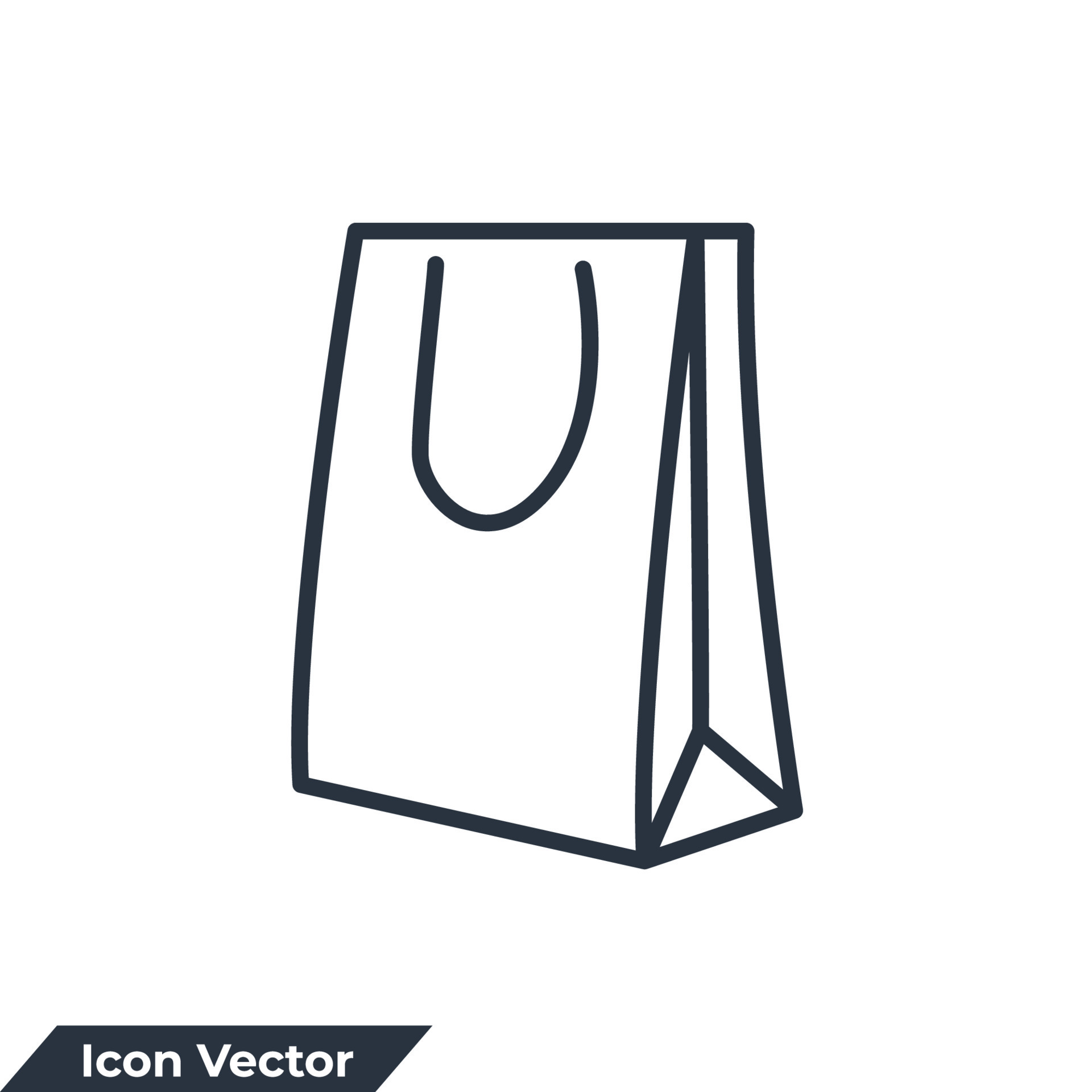 Shopping Bag Icon On White Background Flat Style Shopping Bag Icon For Your  Web Site Design Logo App Ui Paper Shopping Bag Symbol Stock Illustration -  Download Image Now - iStock