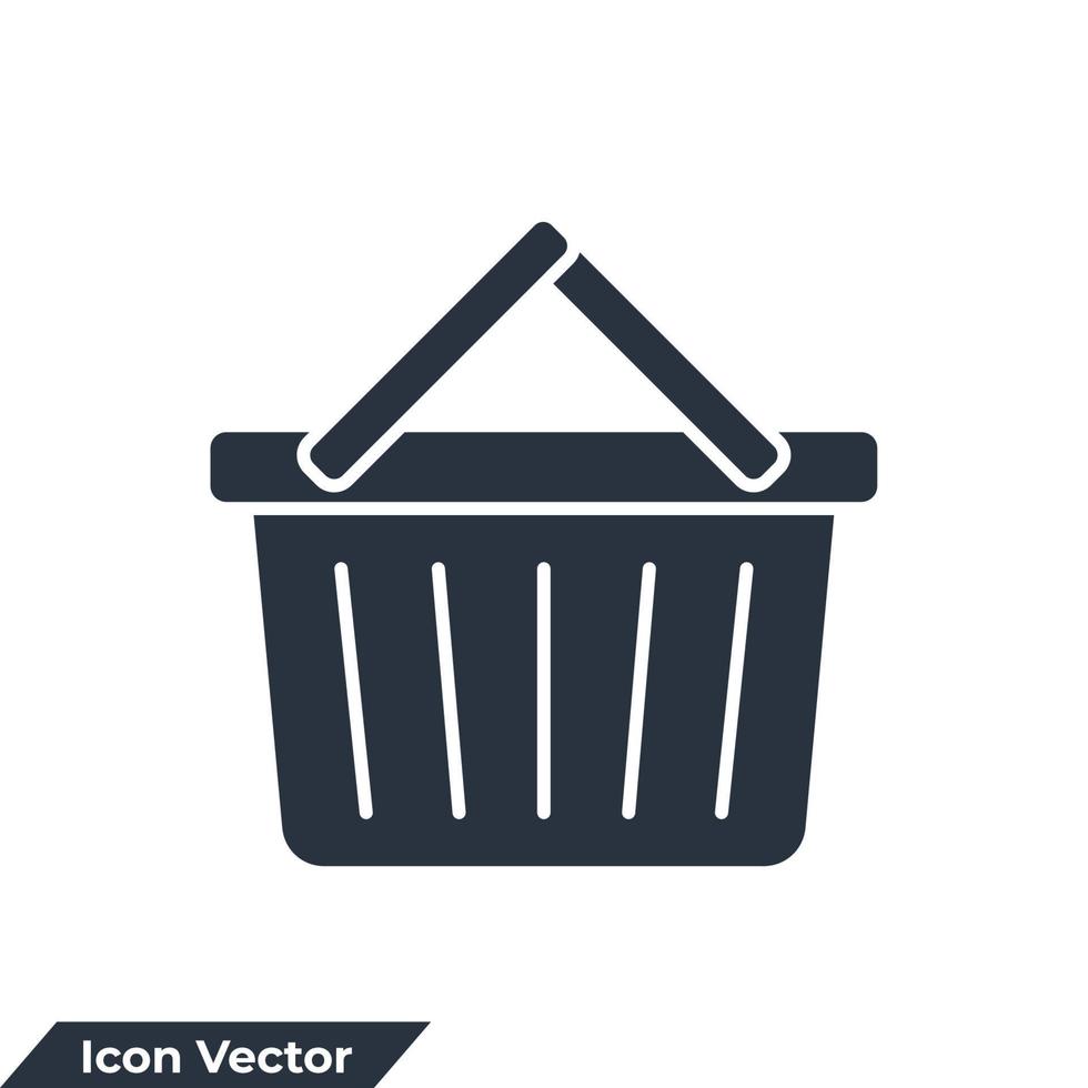 basket icon logo vector illustration. basket symbol template for