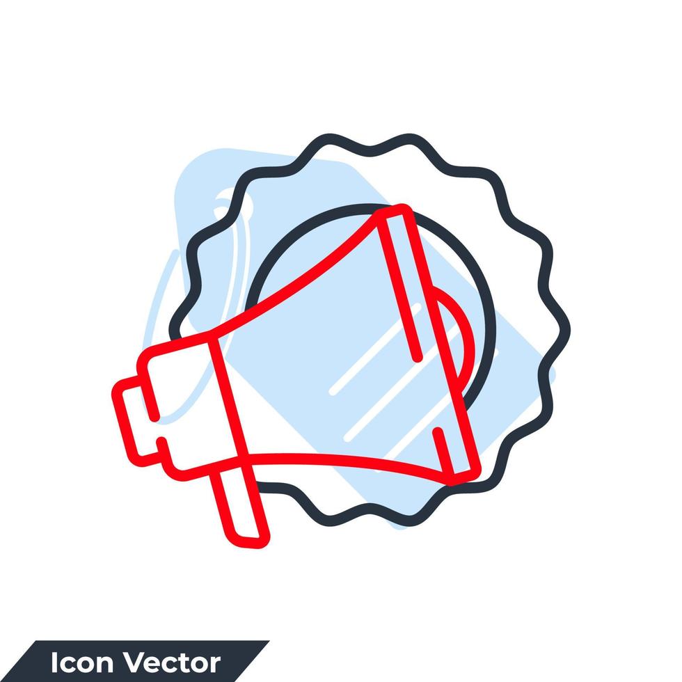 Megaphone icon logo vector illustration. promotion symbol template for graphic and web design collection