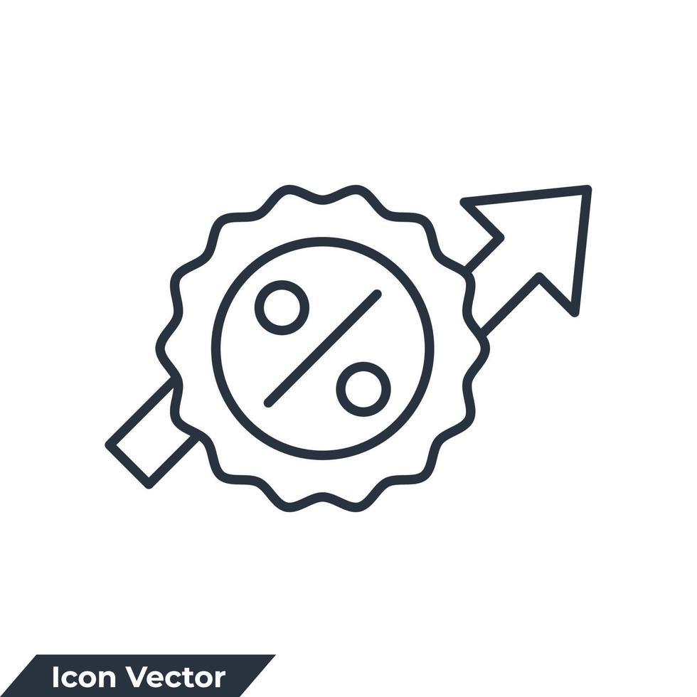 mejor oferta icono logo vector ilustración. plantilla de símbolo de descuento para la colección de diseño gráfico y web