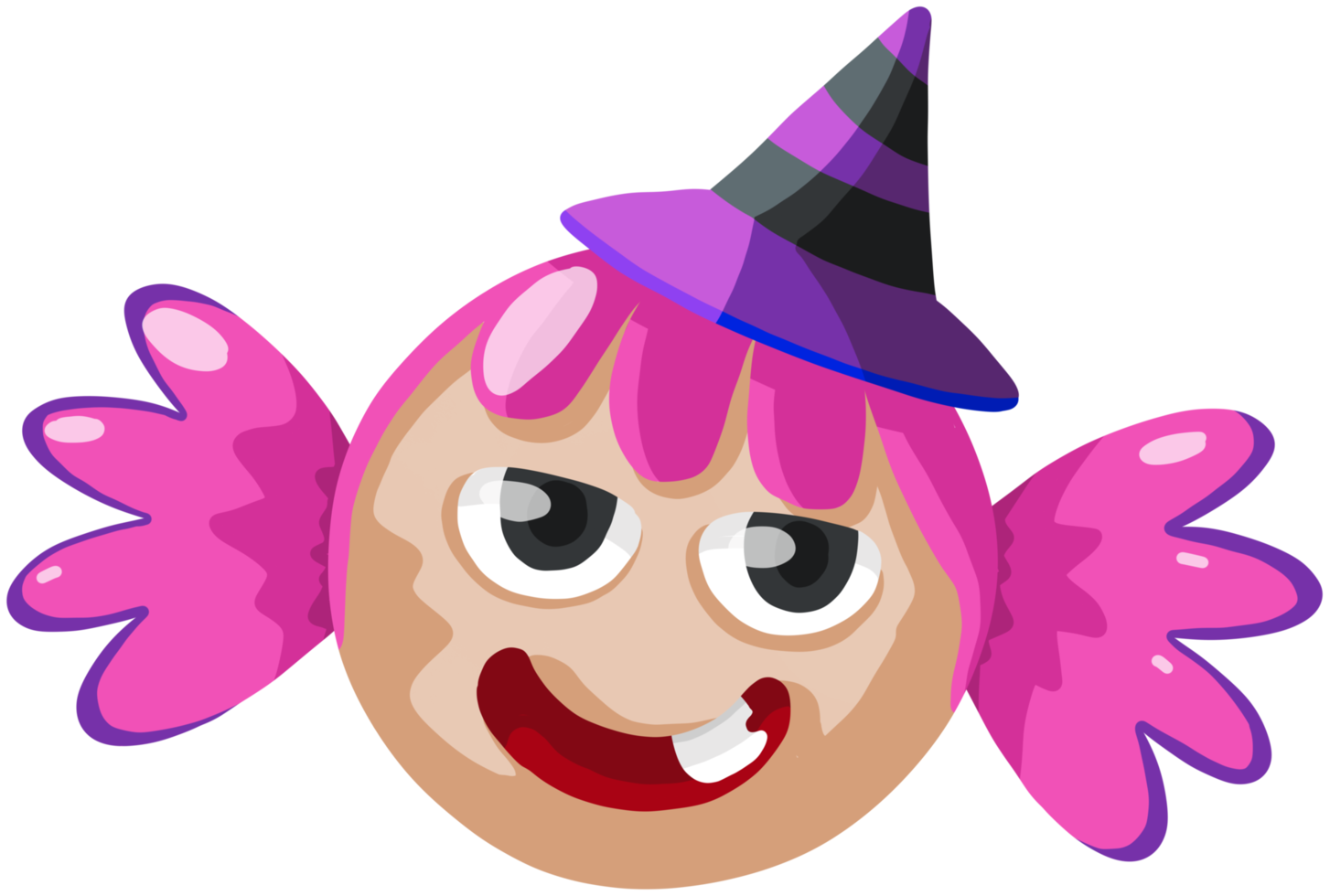 cute cartoon colorful halloween candy witch png