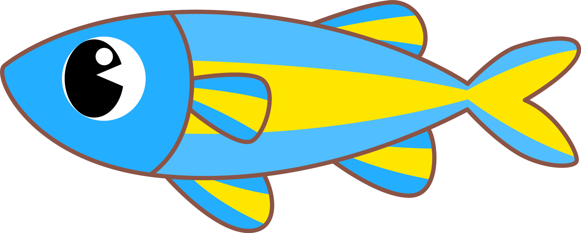 mignon, dessin animé, mer, animal, poisson, caractère png