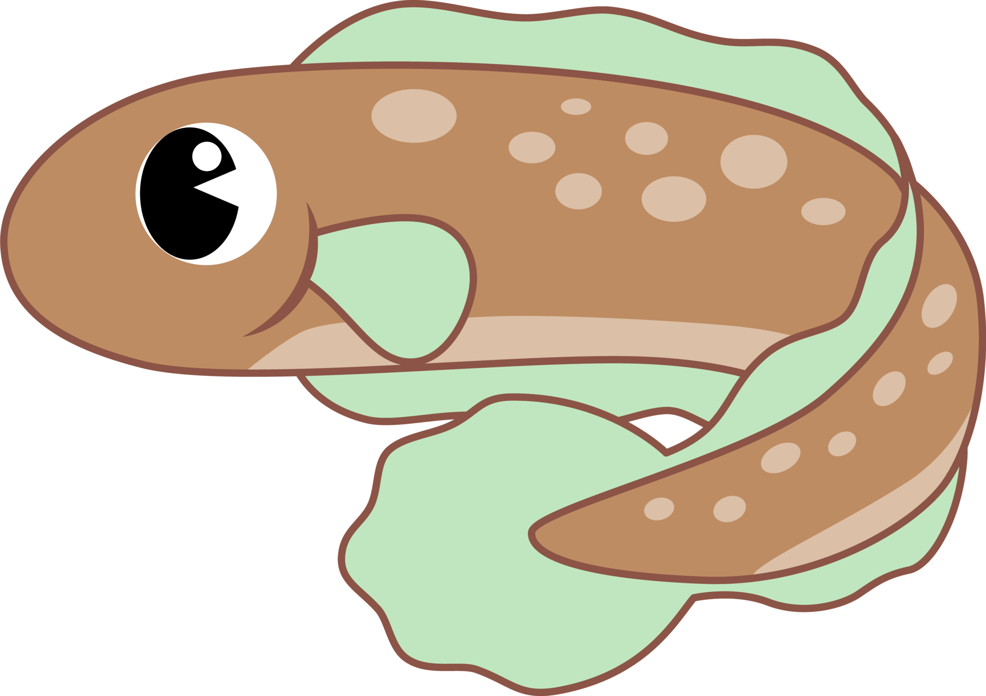 Cute Cartoon Sea Animal electric eel Character 10838167 PNG