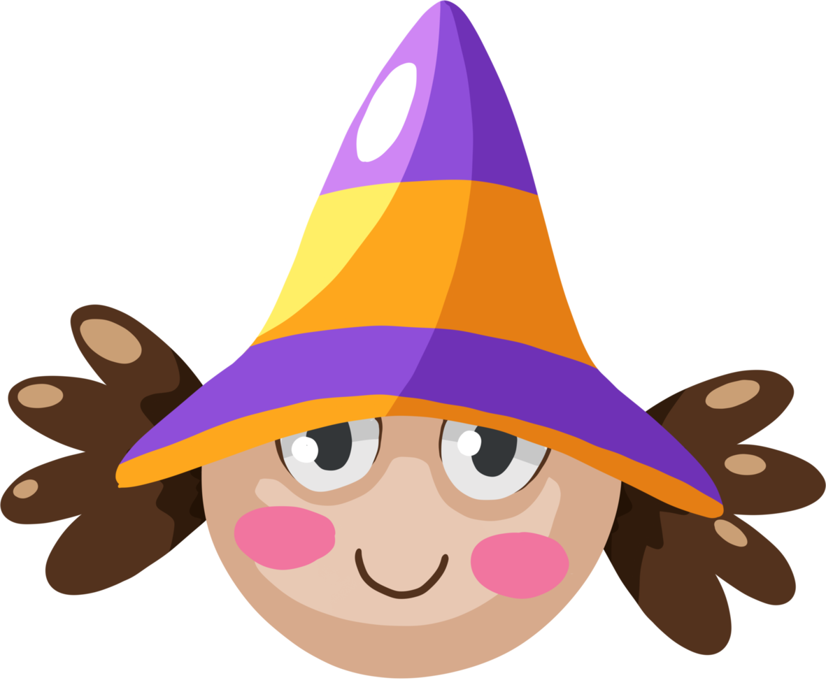 cute cartoon colorful halloween candy witch png