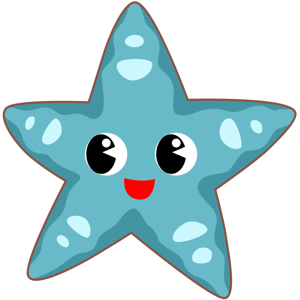 Free personaje de estrella de mar animal marino de dibujos animados lindo  10838181 PNG with Transparent Background