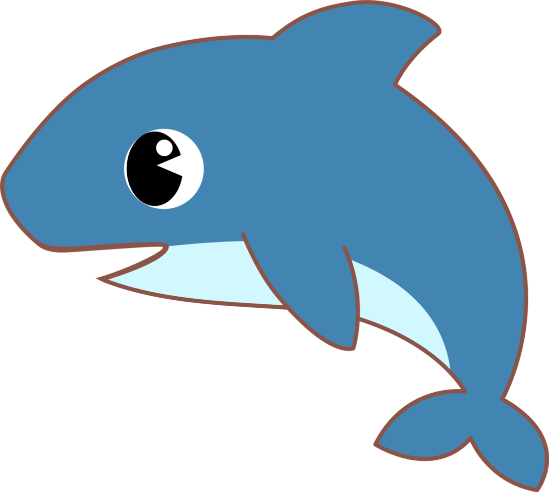 Cute Cartoon Sea Animal shark Character png