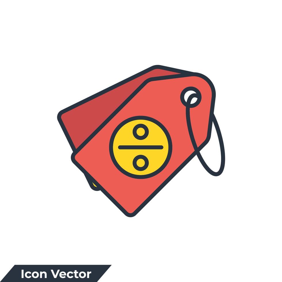 discount icon logo vector illustration. Shopping tags symbol template for graphic and web design collection