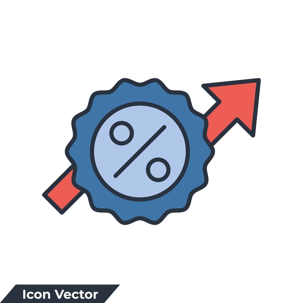 mejor oferta icono logo vector ilustración. plantilla de símbolo de descuento para la colección de diseño gráfico y web