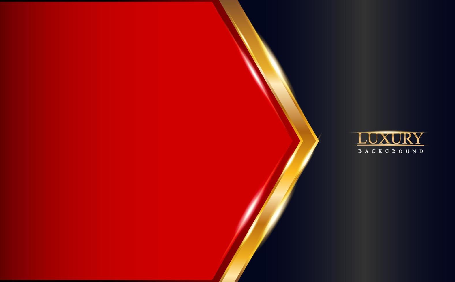 Luxury black red gold elegant geometric background design vector