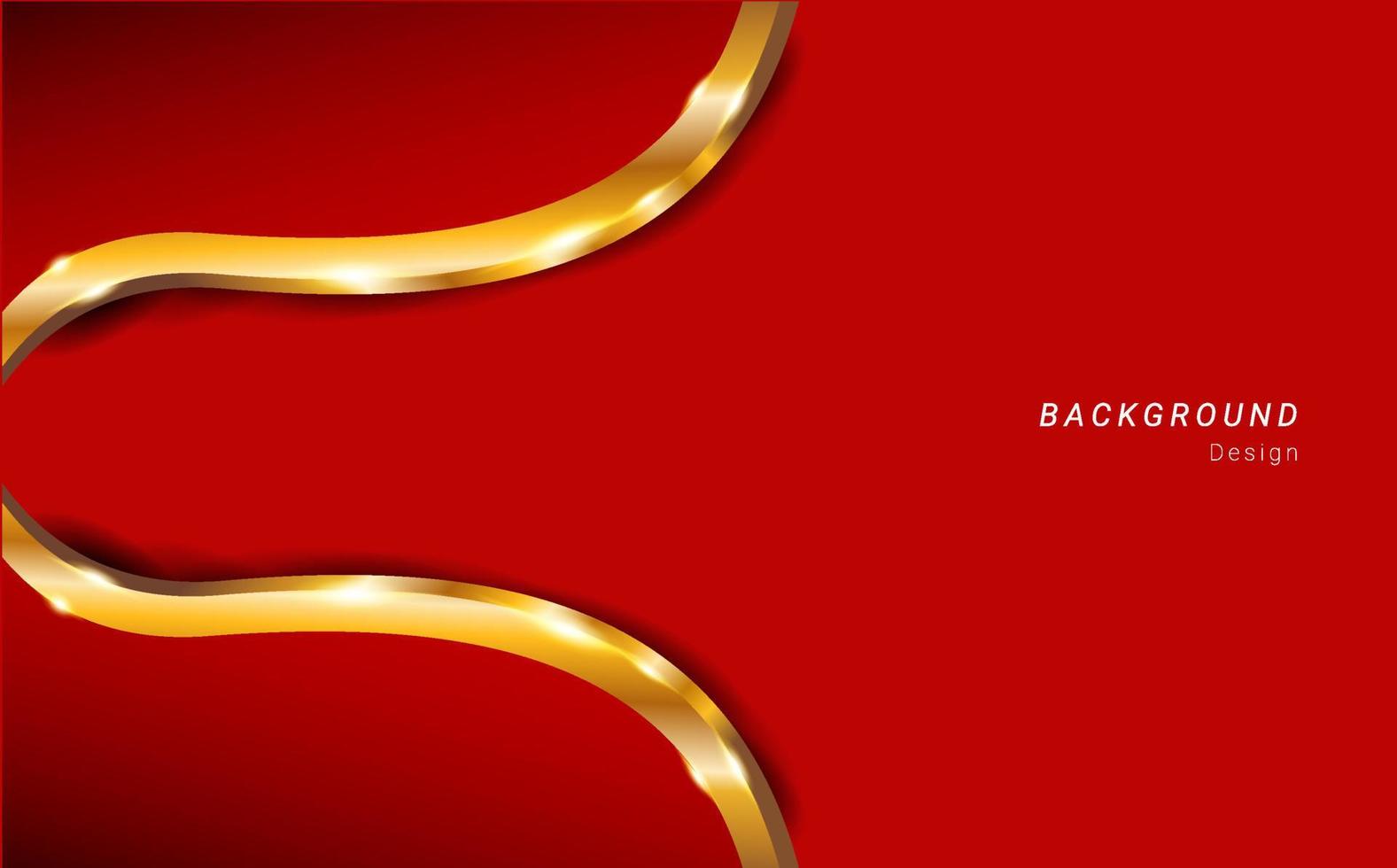 Luxury red gold shiny abstract background design vector