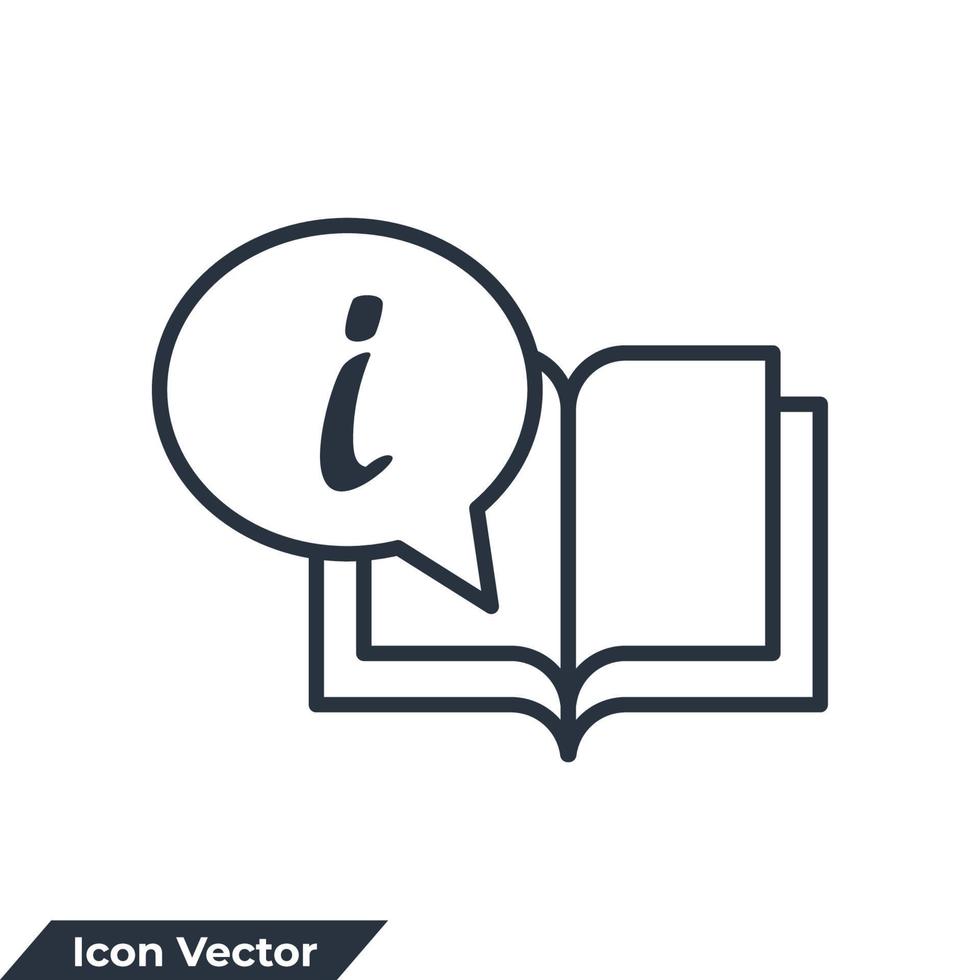 ilustración de vector de logotipo de icono de información. plantilla de símbolo de signo de información para la colección de diseño gráfico y web