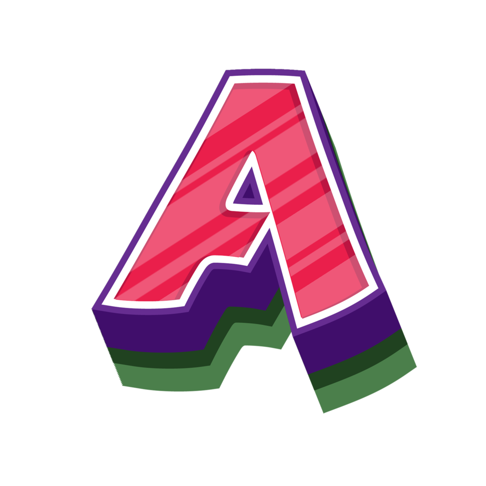 3d en brev text png