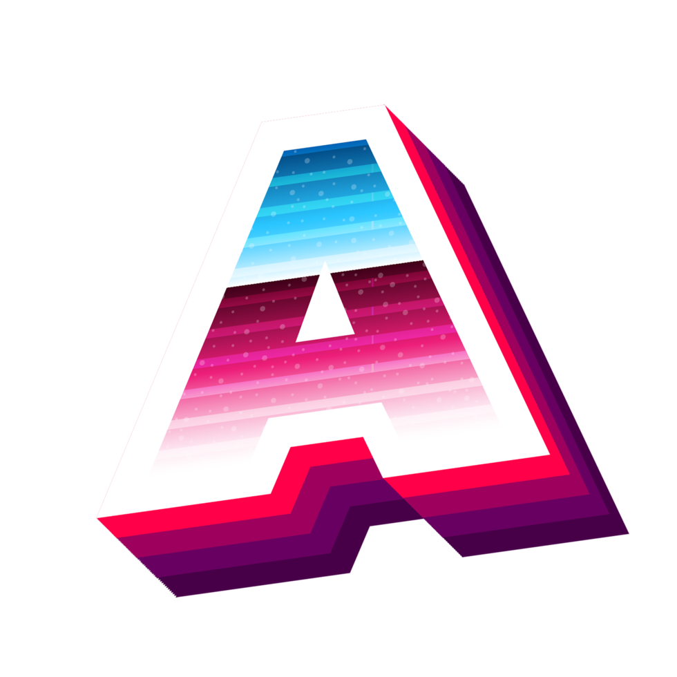 3d en brev text png