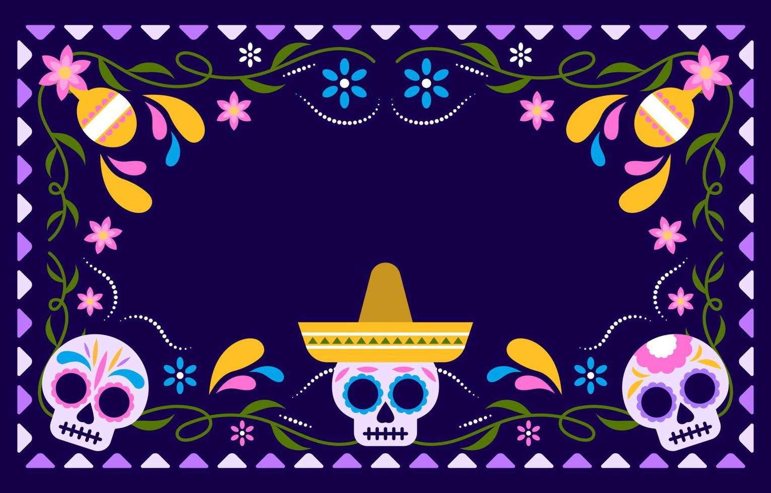 dia de los muertos calavera fondo de calavera de azúcar vector