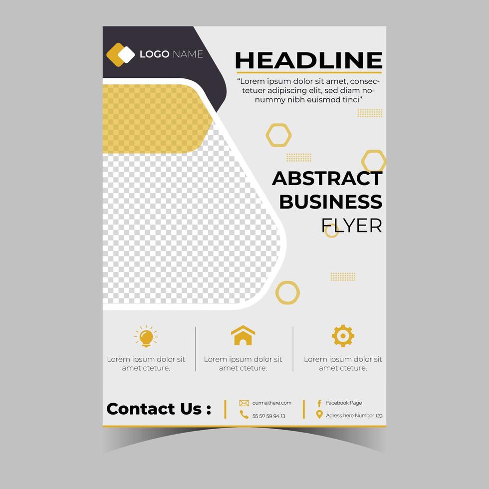 Business letterhead template corporate flyer design vector