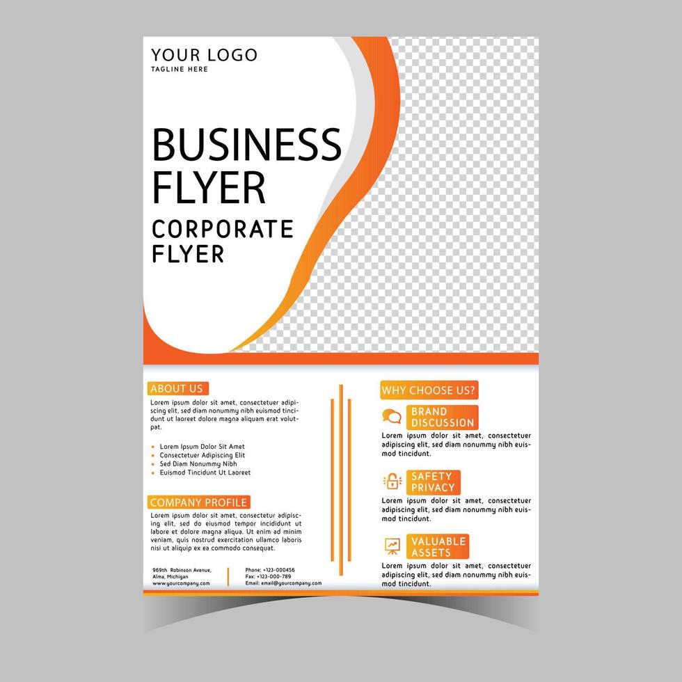 Business letterhead template corporate flyer design vector