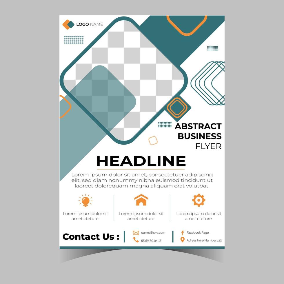 Business letterhead template corporate flyer design vector