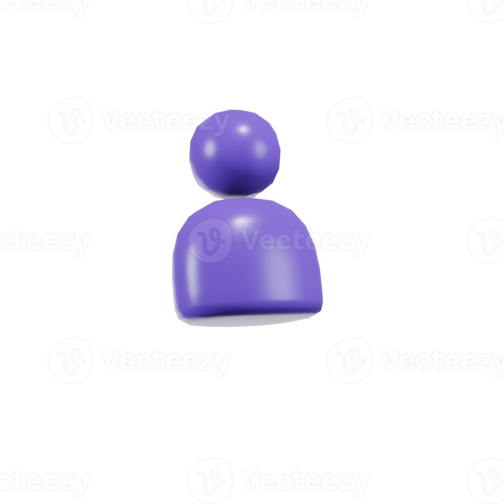 profil wesentliche 3d-symbolillustrationen png