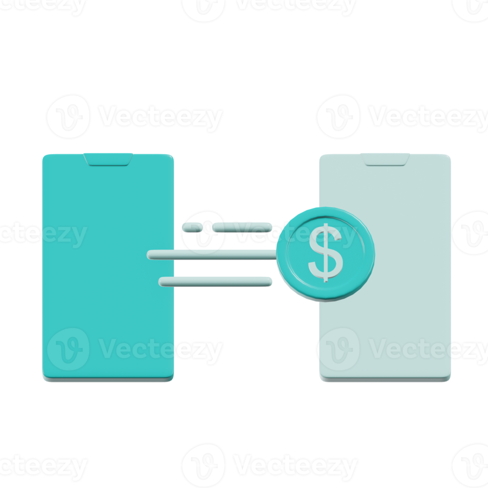 Transfer Money E Commerce 3D Illustrations png