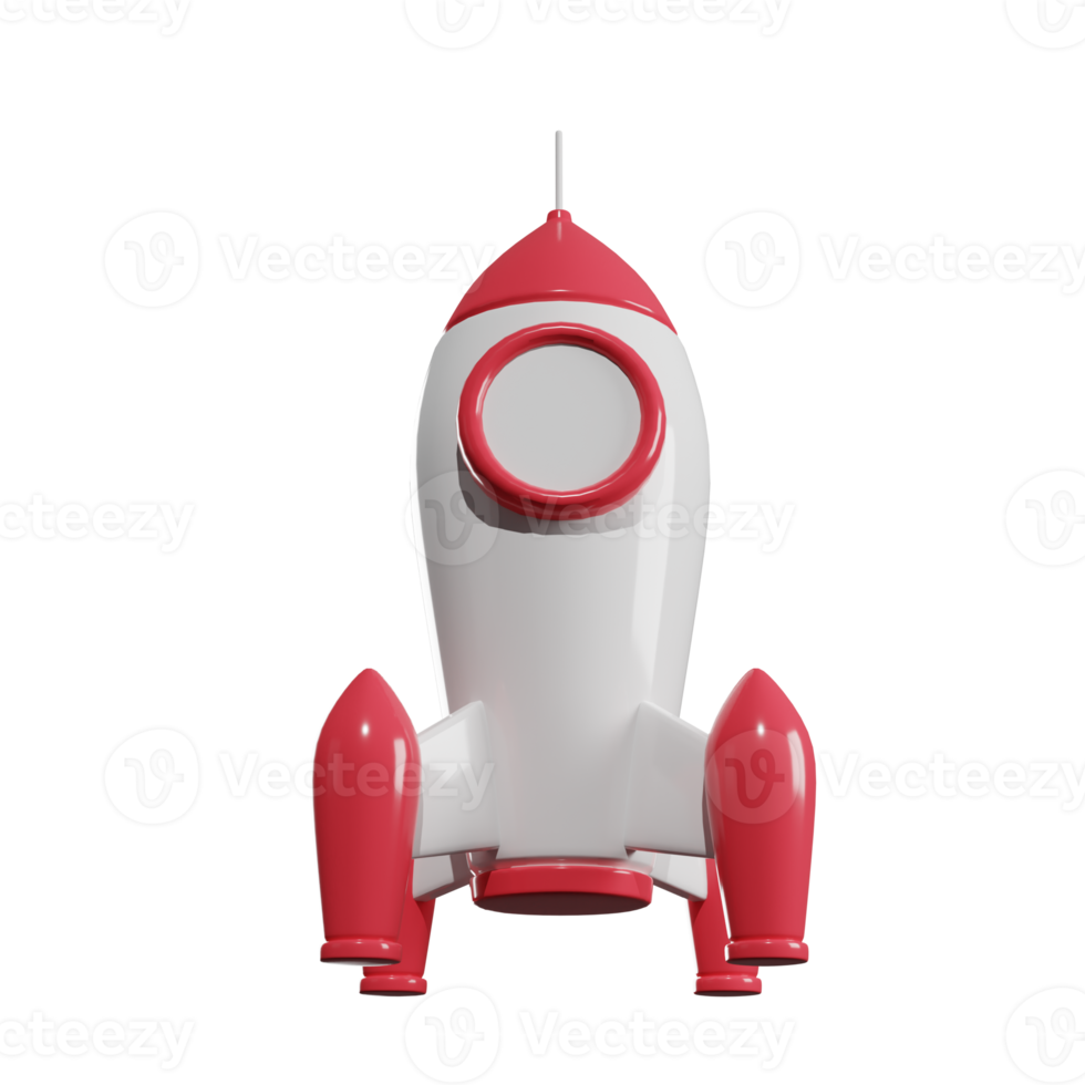 Red Rocket  3D Illustrations png
